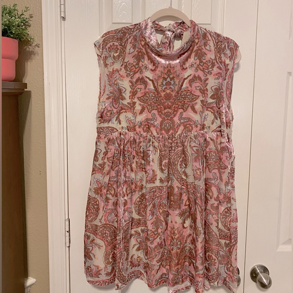 🎉NWT🎉 FREE PEOPLE All The Time Velvet Mini Dress size M